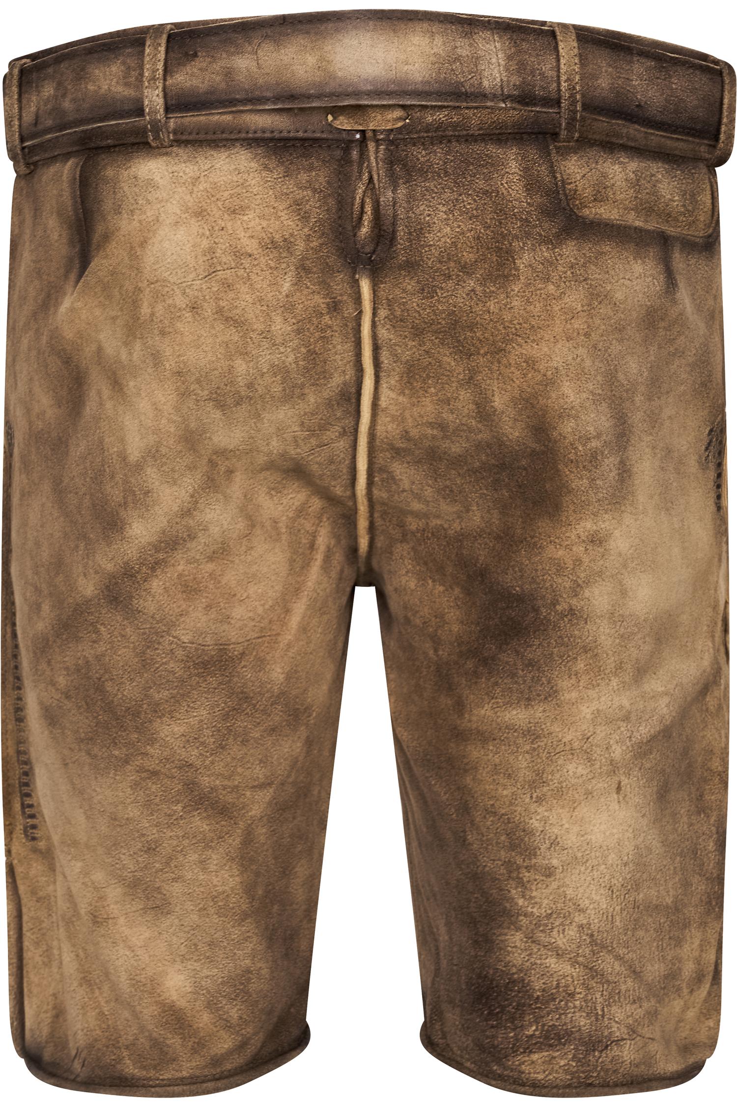 Sandfarbige Gamsbock Lederhose Bertl 